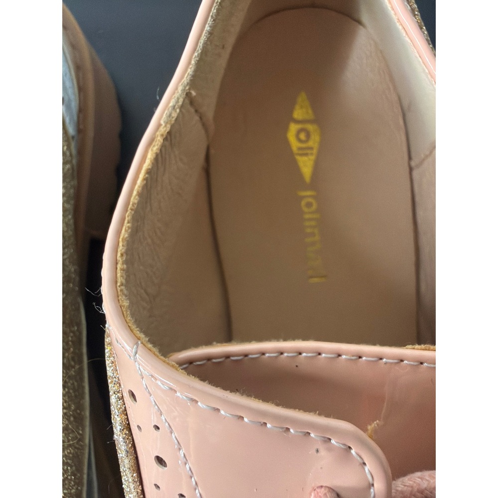 JoliMall Pink Silver Glitter Wingtip Oxford Brogue Shoes Womens 10 - Picture 3 of 10